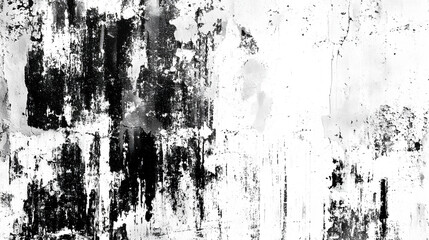 Wall Mural - Abstract grunge black and white distressed texture background