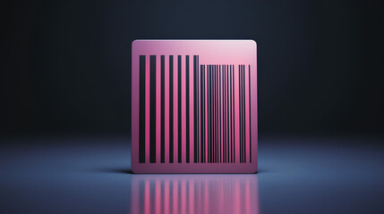 Wall Mural - barcode 3d render icon 