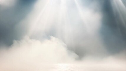 Poster - Stage lights illuminate the smoke at the studio.