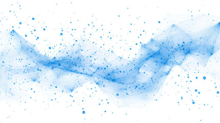 Wall Mural - digital abstract blue dots and lines isolated on a white background