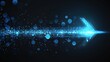 © motherpixel - Abstract Blue Arrow with Glowing Particles