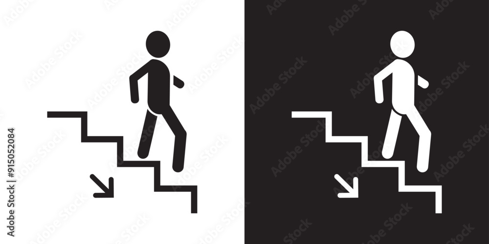 up down stairs icon information sign Stock Vector | Adobe Stock