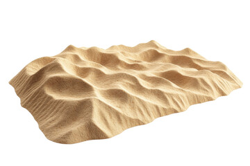 detailed 3d illustration of a sandy desert terrain with realistic dunes and textured surface, perfec