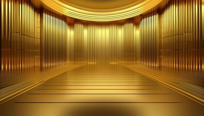 Wall Mural - 3D gold Interior Background