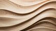 © Janis - Wooden abstract waves in beige tones, natural design perfect for interior decor or elegant backdrop. Generative AI