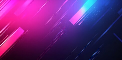 Wall Mural - a cosmic abstract background with neon rays, flashes of light, faces, and lines.