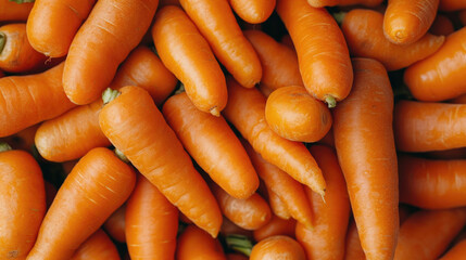 Detailed Close-Up of Fresh Orange Carrots Background