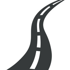 Wall Mural - Curved Asphalt Road