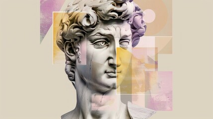 Wall Mural - Abstract Portrait of a Classical Bust