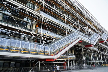 Outdoor of the Pompidou Center in Paris in France