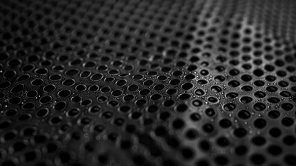 Wall Mural - A close-up view of a metal surface featuring holes and texture