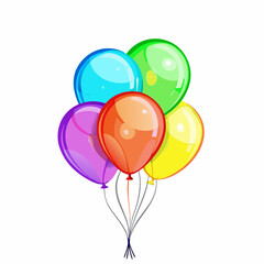 Celebratory balloons vector illustration (8)