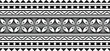 © Rudvi - Polynesian tattoo design tribal border. Tribal design ethnic ornament maori band. Samoan Tattoo ribbon sleeve bracelet. Fabric seamless isolated hawaiian armband pattern on white background.