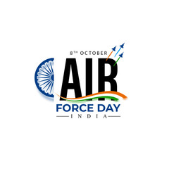 Wall Mural - Vector illustration of Indian Air Force Day social media feed template