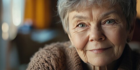 Poster - A close-up shot of a person wearing a sweater, great for use in lifestyle or fashion contexts