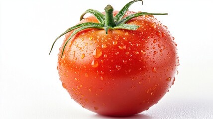 Wall Mural - Fresh Red Tomato with Water Drops