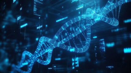Wall Mural - background science of dna genes helix cell genetics medical biotechnology