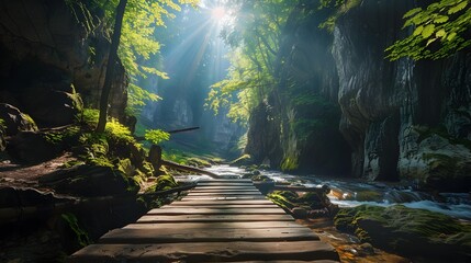 Canvas Print - Site in the canyon park