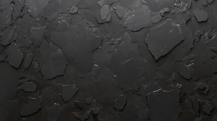 Aufkleber - A textured surface showcases dark slate fragments of varying sizes, creating a natural, rugged appearance ideal for design purposes