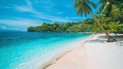 Poster - The beach is tropical with white sand