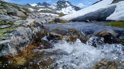 Wall Mural - A stream is a powerful stream of water