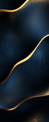 Abstract dark and gold texture with flowing lines and gradients. The luxurious design exudes elegance and sophistication, suitable for luxury branding, fashion, or high-end art projects. Vertical orie