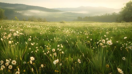 Sticker - The meadow is covered with thick grass