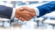 © background - Two businessmen shaking hands in a business meeting