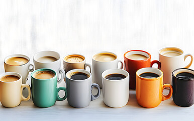 Wall Mural - Coffee cup collection