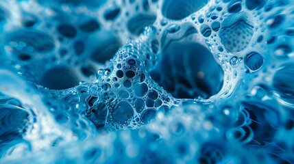 Wall Mural - A close up of a blue water surface, a microscopic photo, unsplash