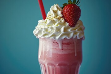 Poster - Strawberry Milkshake with Whipped Cream