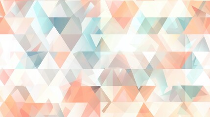 Aufkleber - An abstract geometric pattern with pastel colors. The pattern is made up of triangles in shades of pink, peach, blue, white, and grey. The triangles are arranged in a random, overlapping pattern, crea