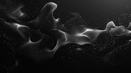 Leinwandbilder - Wispy formations of smoke and mist create a mesmerizing display against a dark background, emphasizing movement and fluidity in an artistic composition