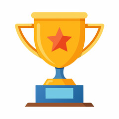 Trophy and 1 star art vector