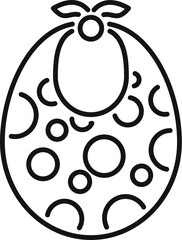 Poster - Baby bib with circles pattern, protecting clothes from stains during meal time