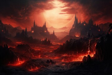Wall Mural - hell landscape outdoors spirituality.