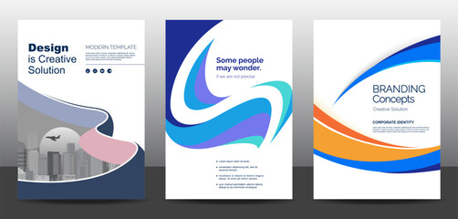 Wall Mural - template vector design for brochure, annualreport, corporate presentation, portfolio, flyer, layout 