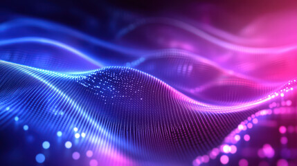 Wall Mural - a blue and purple wave with a lot of dots