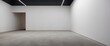 © sitifatimah - A spacious, minimalist interior with clean lines and bright lighting, ideal for exhibitions or art displays