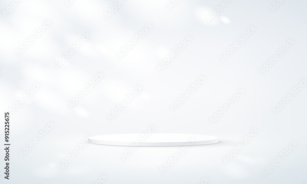 Empty gray and white studio room background. White background vector 3d ...