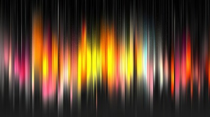 Poster - Abstract light patterns in vivid colors radiate from a dark backdrop, creating a mesmerizing and dynamic visual display