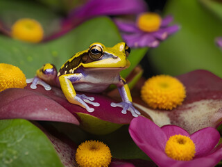 frog on leaf,frog in the garden