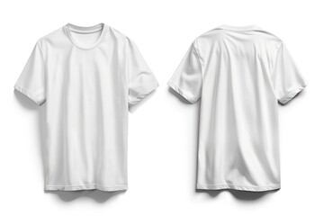 2 white t-shirts clothing apparel sleeve.