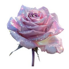 Poster - Glittering pastel rose beauty