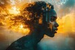 © julija - dynamic multiple exposure portrait merging athlete in motion with cityscapes abstract blend of human form and urban environment energetic composition