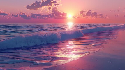 Wall Mural - Serene Sunset Over the Ocean