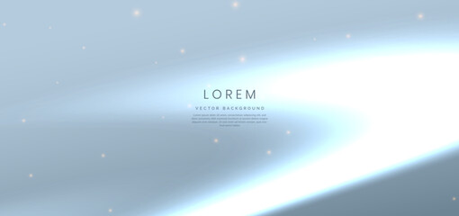 Wall Mural - modern abstract background white glowing neon on grey background.