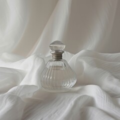 Wall Mural - Perfume glasses bottle  perfume white drinkware.