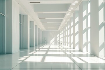 Building in university architecture corridor indoors.