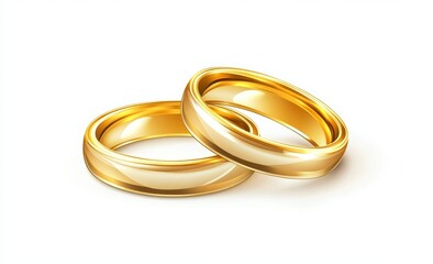 Two Interlocked Gold Wedding Bands